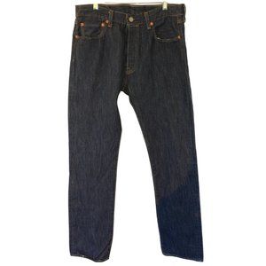 Levi's 501 Dark Wash Straight Leg Jeans (Sz: 33W)